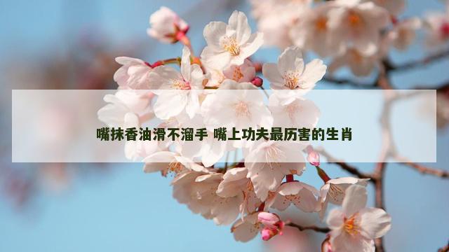 嘴抹香油滑不溜手 嘴上功夫最历害的生肖 嘴抹香油滑不溜手 嘴上功夫最历害的生肖