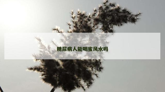 糖尿病人能喝蜜风水吗 糖尿病人能喝蜜风水吗