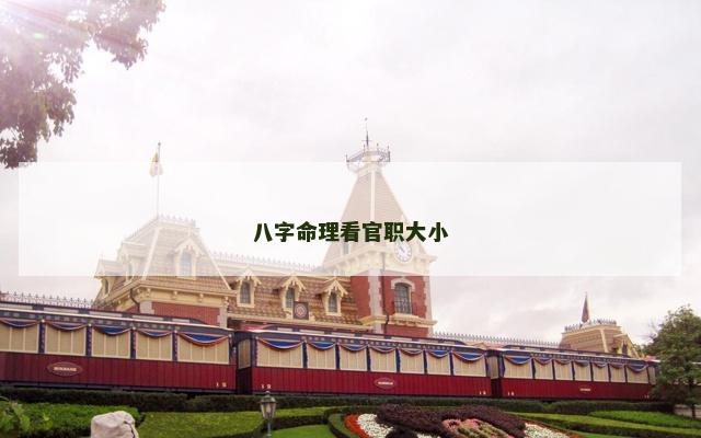 八字命理看官职大小