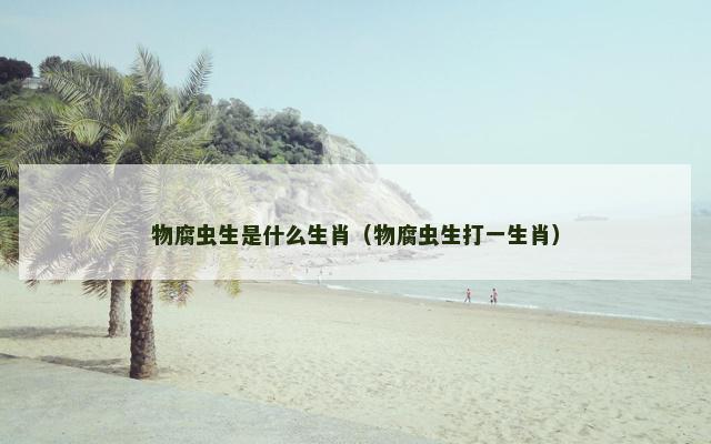 物腐虫生是什么生肖（物腐虫生打一生肖）