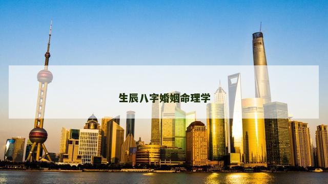 生辰八字婚姻命理学 生辰八字婚姻命理学