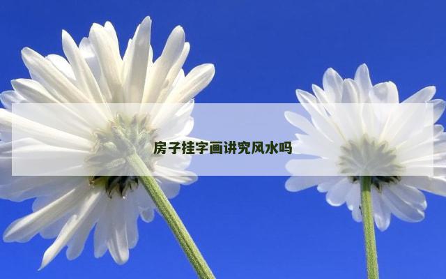 房子挂字画讲究风水吗