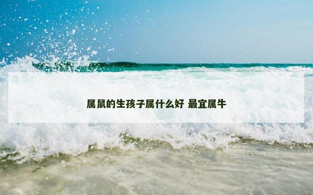 属鼠的生孩子属什么好 最宜属牛