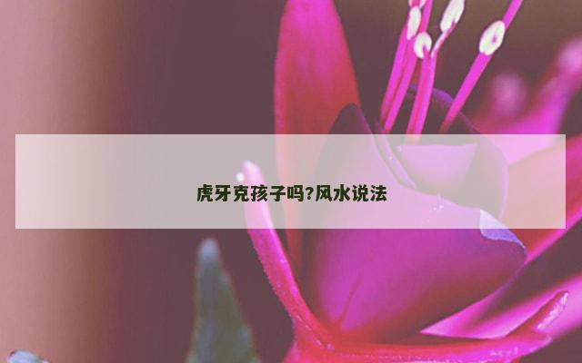 虎牙克孩子吗?风水说法