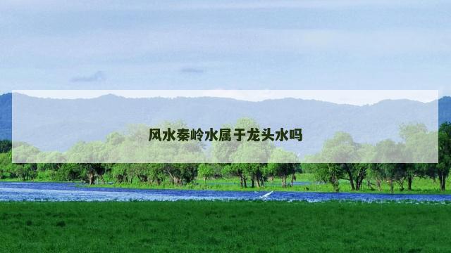 风水秦岭水属于龙头水吗