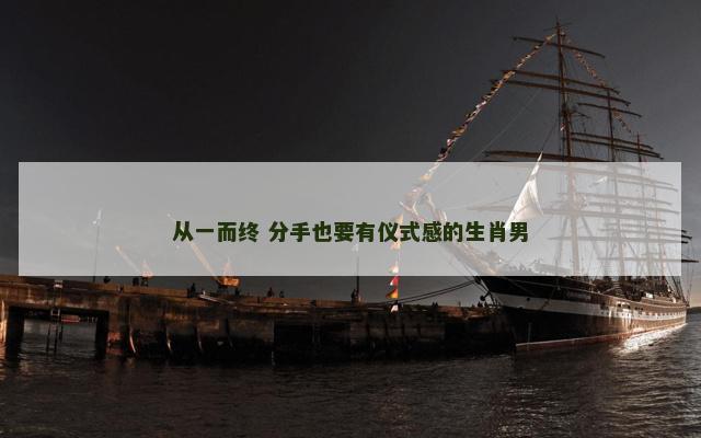 从一而终 分手也要有仪式感的生肖男