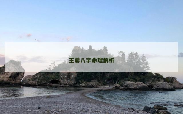王蓉八字命理解析