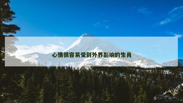 心情很容易受到外界影响的生肖 心情很容易受到外界影响的生肖