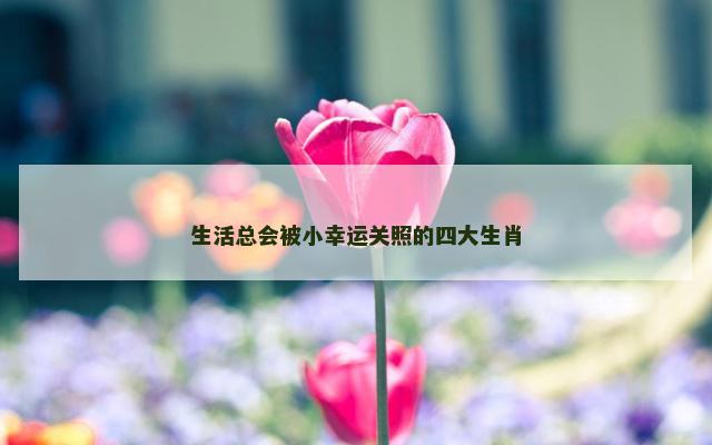 生活总会被小幸运关照的四大生肖 生活总会被小幸运关照的四大生肖