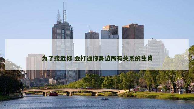 为了接近你 会打通你身边所有关系的生肖 为了接近你 会打通你身边所有关系的生肖