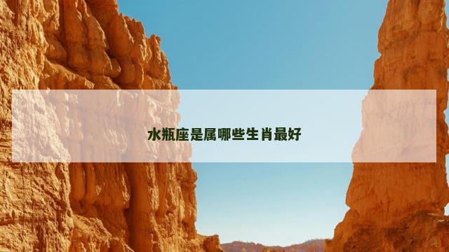 水瓶座是属哪些生肖最好 水瓶座是属哪些生肖最好