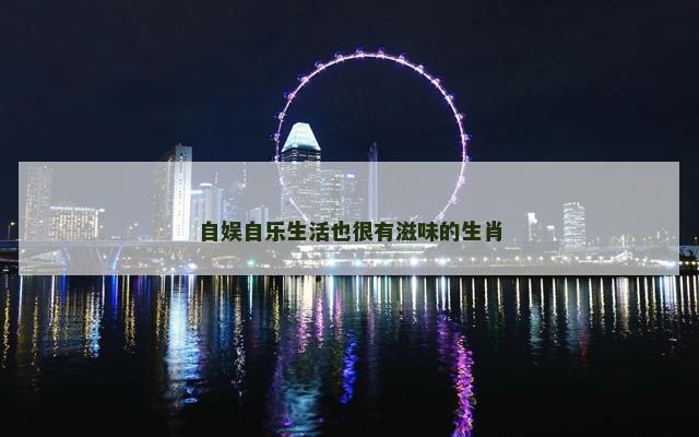 自娱自乐生活也很有滋味的生肖