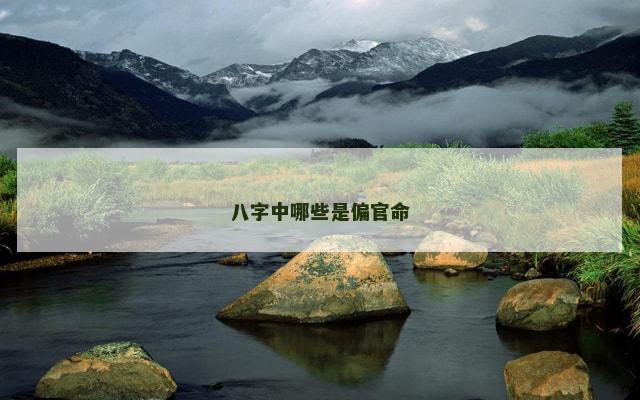 八字中哪些是偏官命 八字中哪些是偏官命