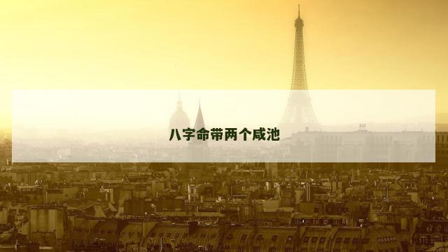 八字命带两个咸池