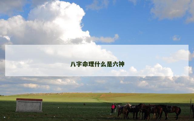 八字命理什么是六神