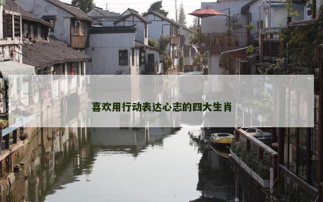 喜欢用行动表达心志的四大生肖