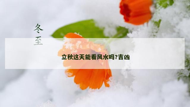 立秋这天能看风水吗?吉凶