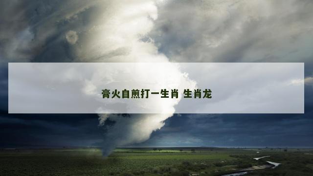 膏火自煎打一生肖 生肖龙