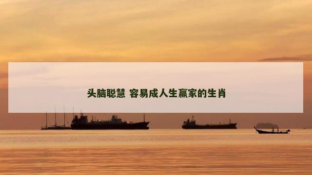 头脑聪慧 容易成人生赢家的生肖