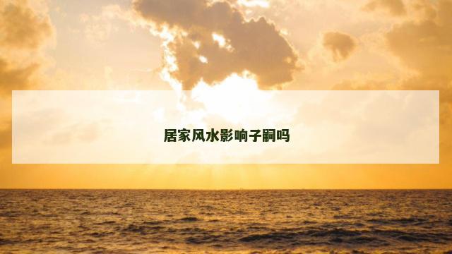 居家风水影响子嗣吗