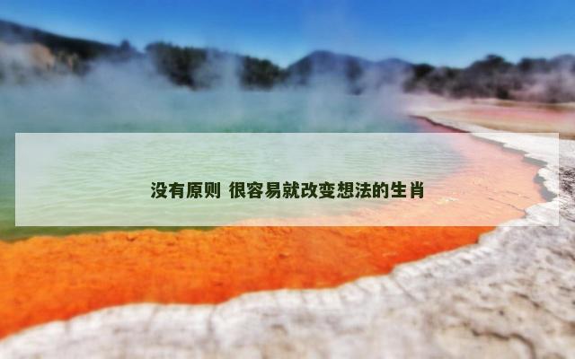 没有原则 很容易就改变想法的生肖