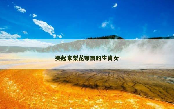 哭起来梨花带雨的生肖女