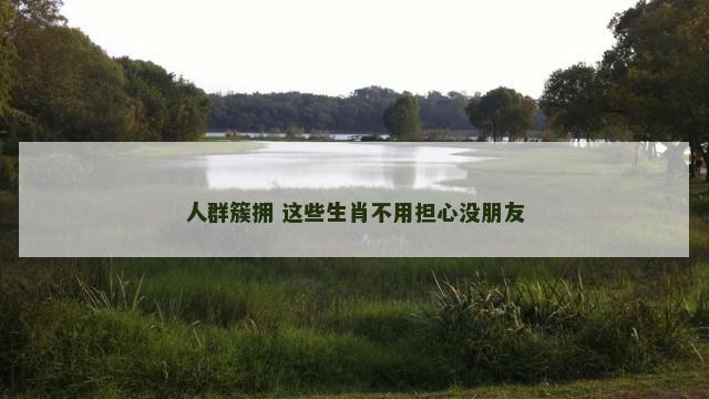 人群簇拥 这些生肖不用担心没朋友