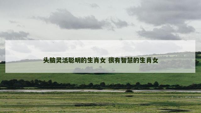 头脑灵活聪明的生肖女 很有智慧的生肖女