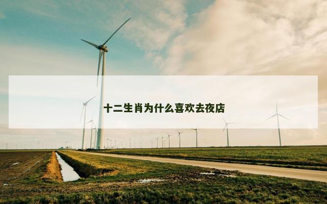 十二生肖为什么喜欢去夜店