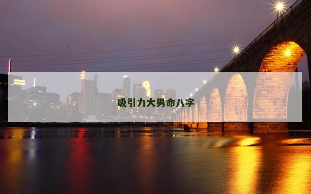 吸引力大男命八字