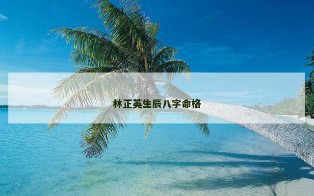 林正英生辰八字命格