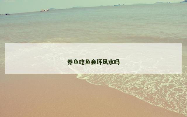 养鱼吃鱼会坏风水吗