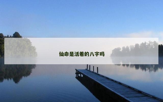 仙命是活着的八字吗