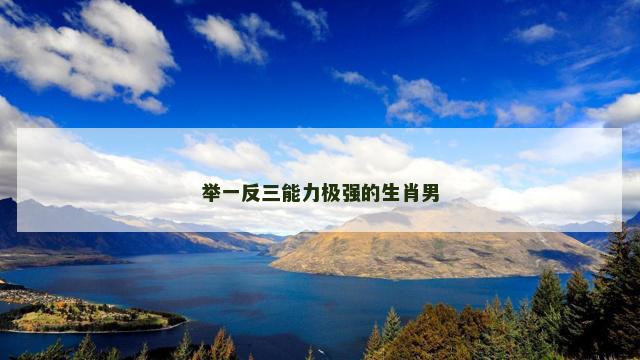 举一反三能力极强的生肖男