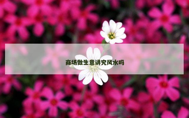 商场做生意讲究风水吗