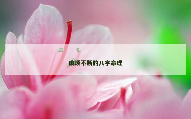 麻烦不断的八字命理