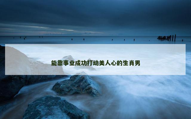 能靠事业成功打动美人心的生肖男