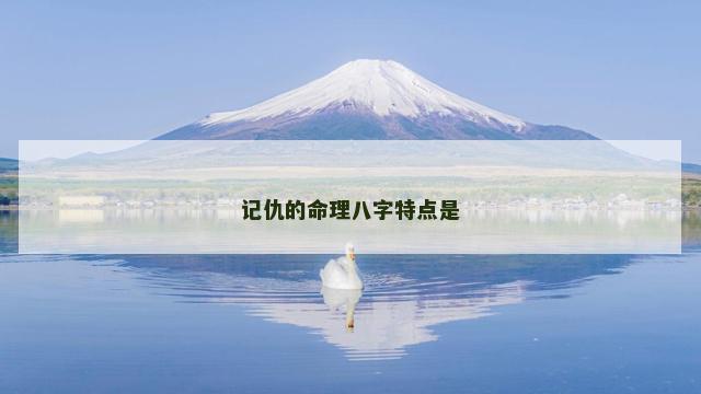 记仇的命理八字特点是
