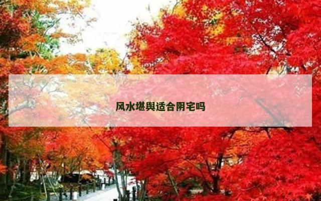 风水堪舆适合阴宅吗