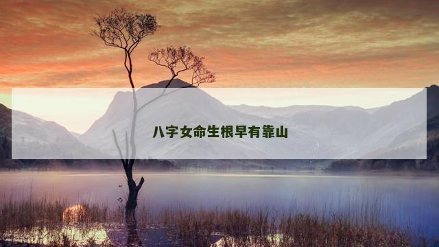 八字女命生根早有靠山 八字女命生根早有靠山