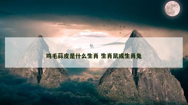 鸡毛蒜皮是什么生肖 生肖鼠或生肖兔