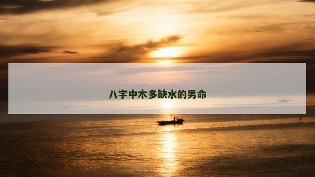 八字中木多缺水的男命