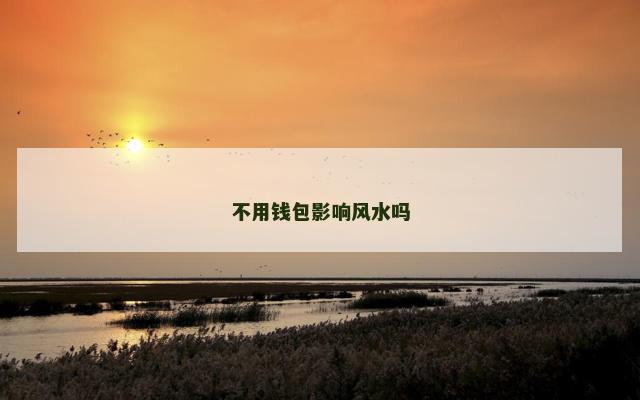 不用钱包影响风水吗