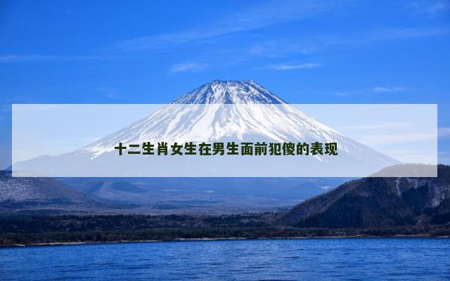 十二生肖女生在男生面前犯傻的表现