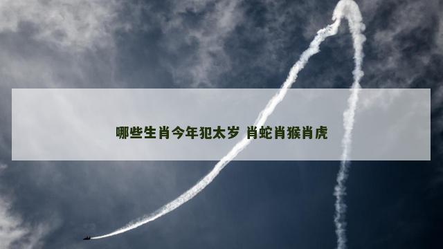 哪些生肖今年犯太岁 肖蛇肖猴肖虎