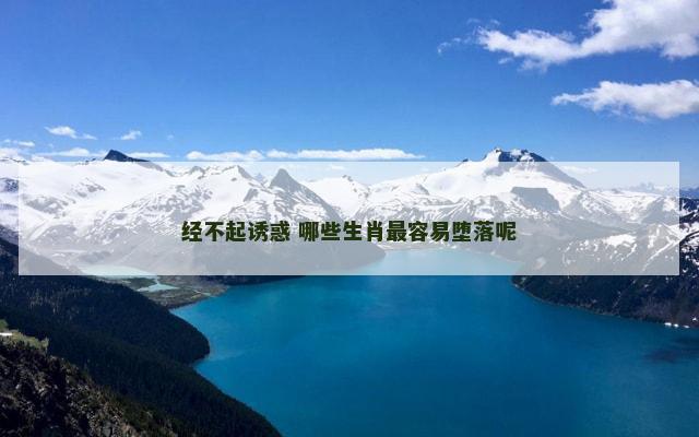 经不起诱惑 哪些生肖最容易堕落呢