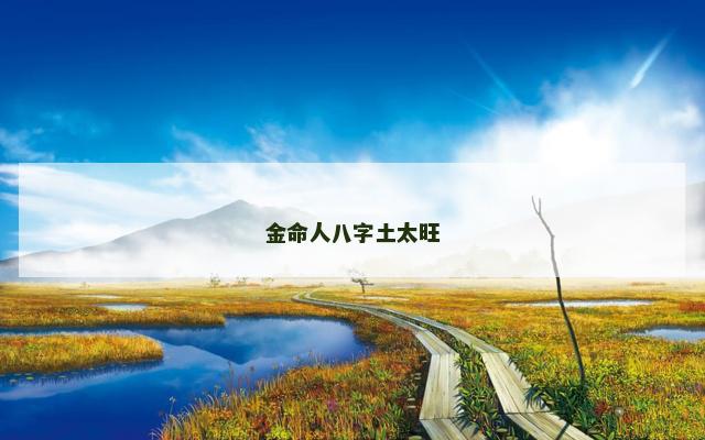 金命人八字土太旺
