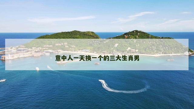 意中人一天换一个的三大生肖男