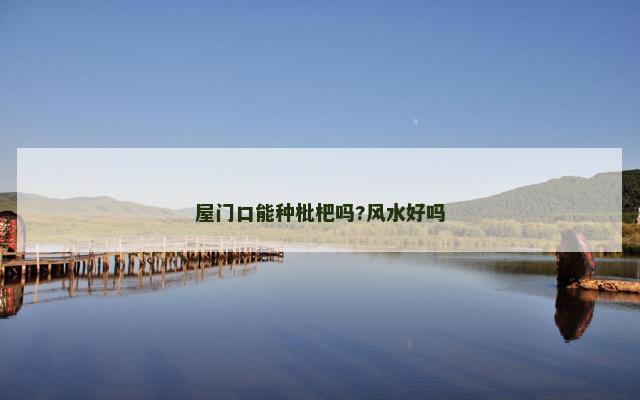 屋门口能种枇杷吗?风水好吗