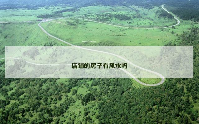 店铺的房子有风水吗